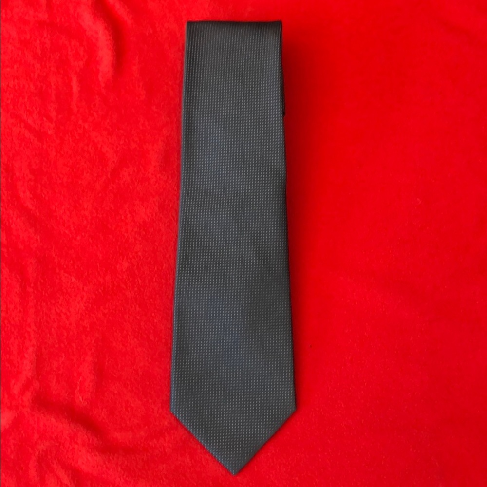 DKNY Dot Pattern Blue/Grey Silk Tie